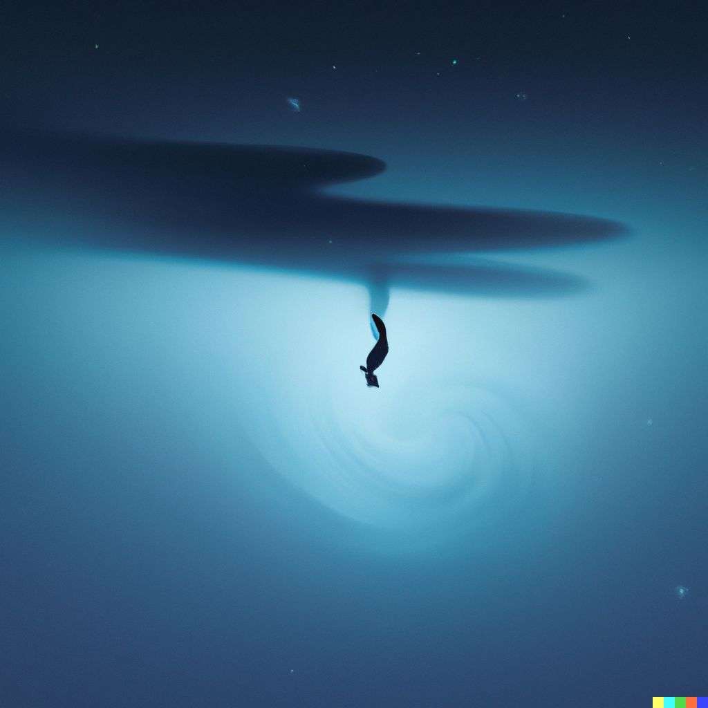 the discovery of gravity, digital art, ethereal